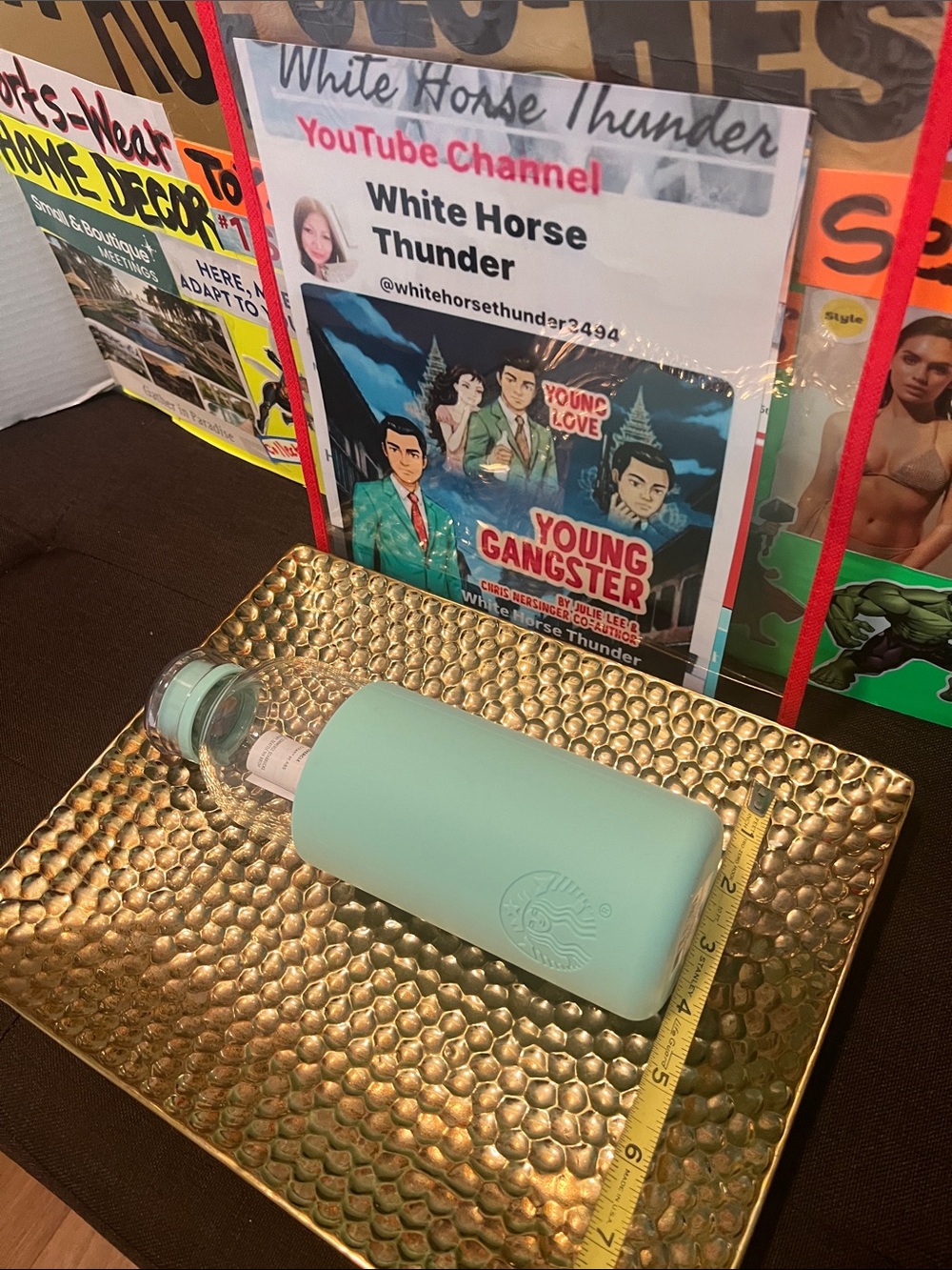 #2532*Starbucks Mint Green Glass Bottle with Silicone Sleeve and Clear Lid - Picture 5 of 16